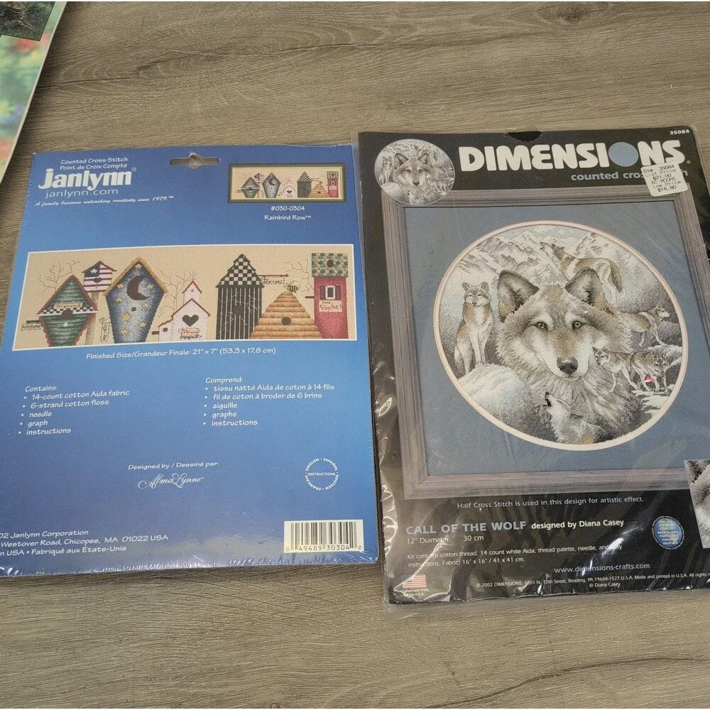 Lot of 9 Candamar, Dimensions  Janlynn Cross Stitch Kits Brand New